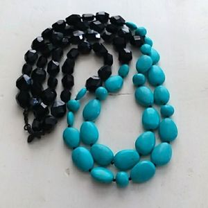 Ralph Lauren  Glass and Stone Double Strand Necklace